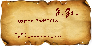 Hugyecz Zsófia névjegykártya