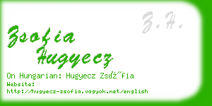 zsofia hugyecz business card